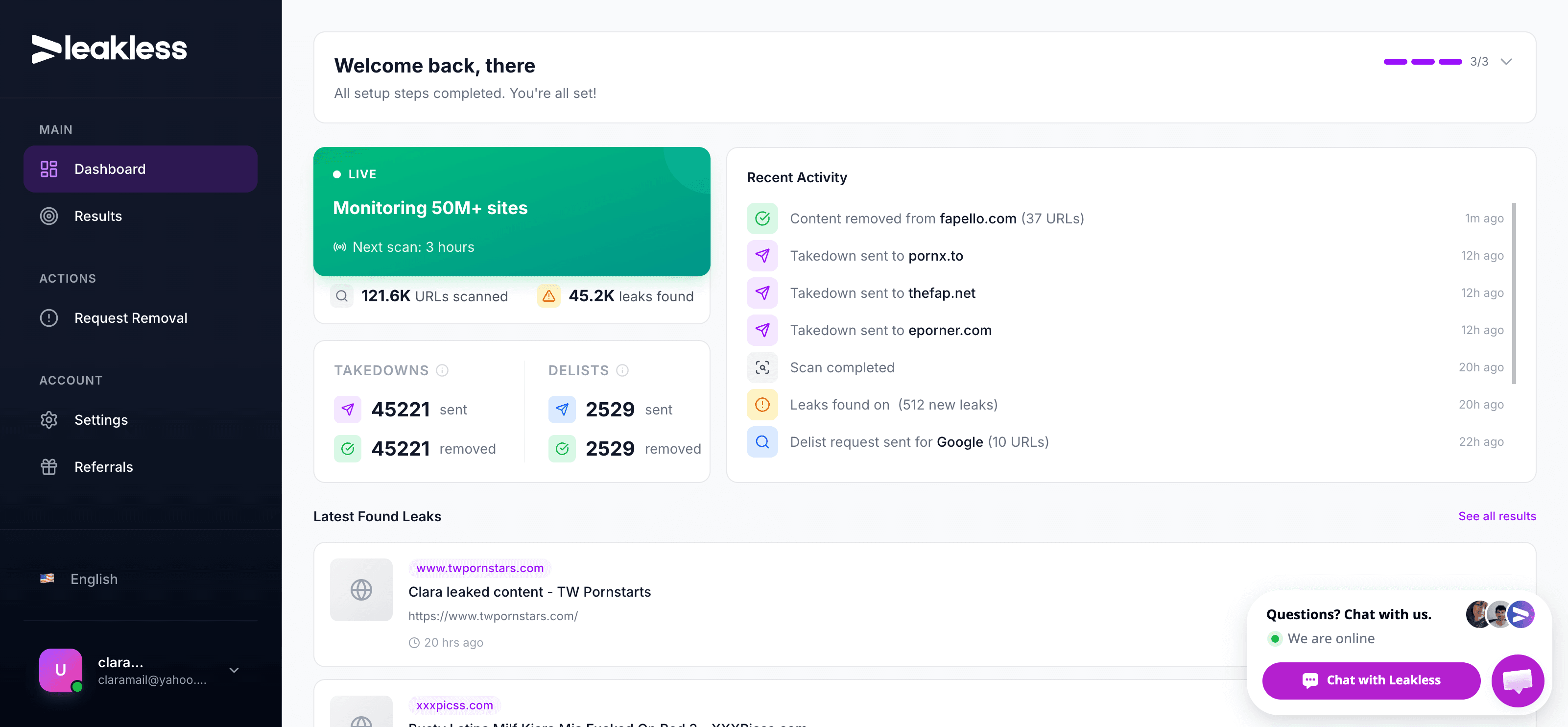 Leakless dashboard